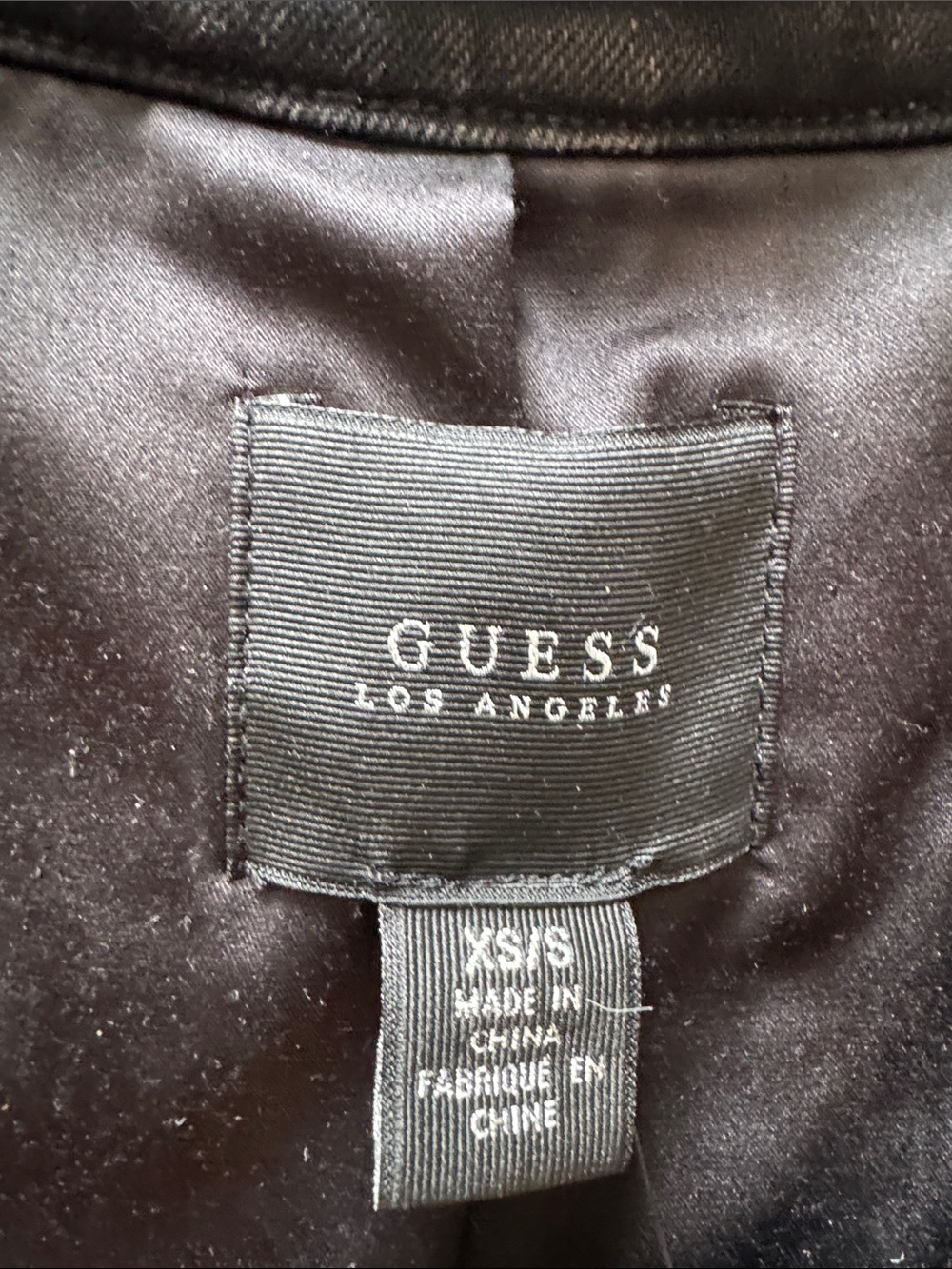 GUESS Black Lined fringe black denim western festival vest Jacket NWT - Picture 2 of 8